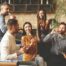 friends drinking together at home